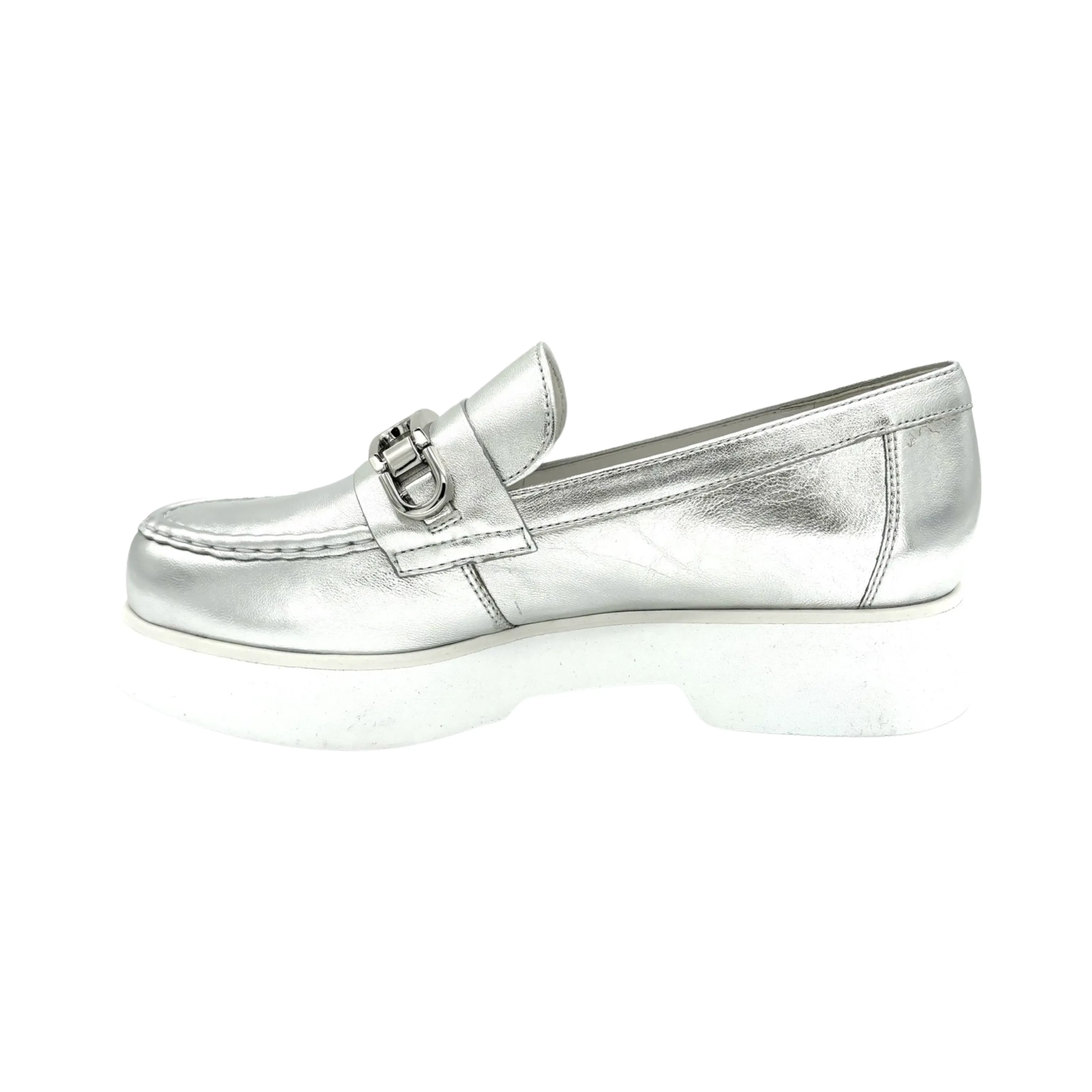 101631 Silver Platform Loafers