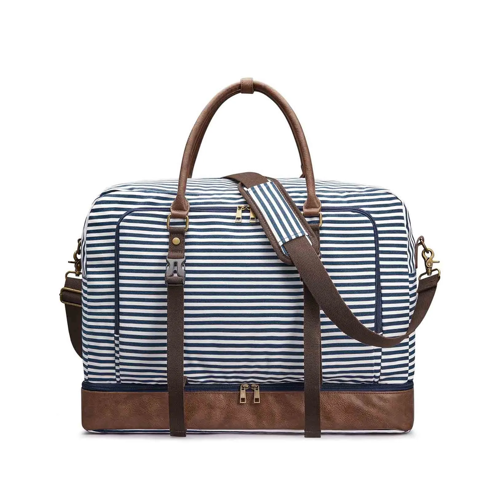 50L Canvas Duffel Bag With Shoe & Laptop Compartment