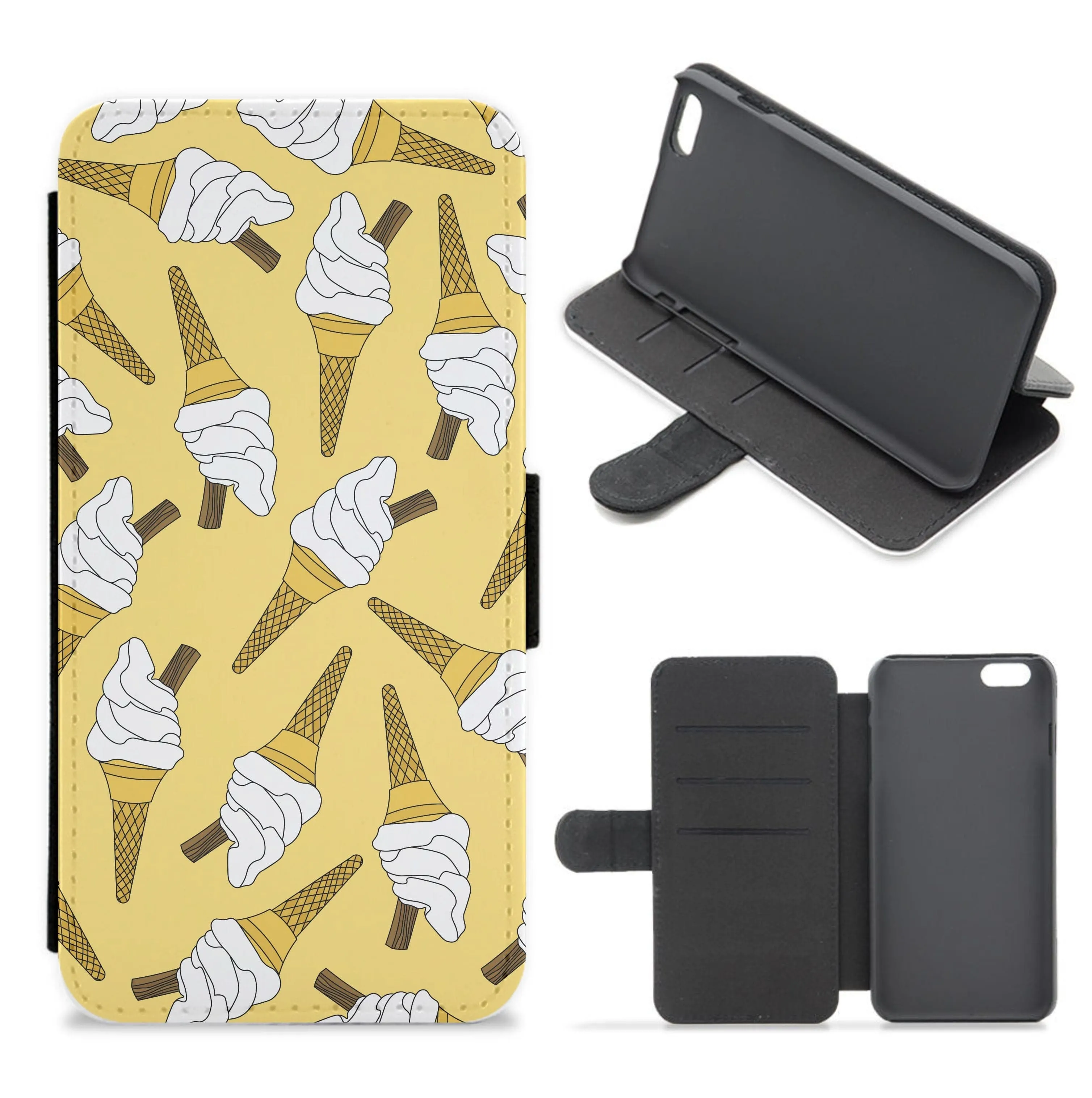 99s - Ice Cream Patterns Flip / Wallet Phone Case