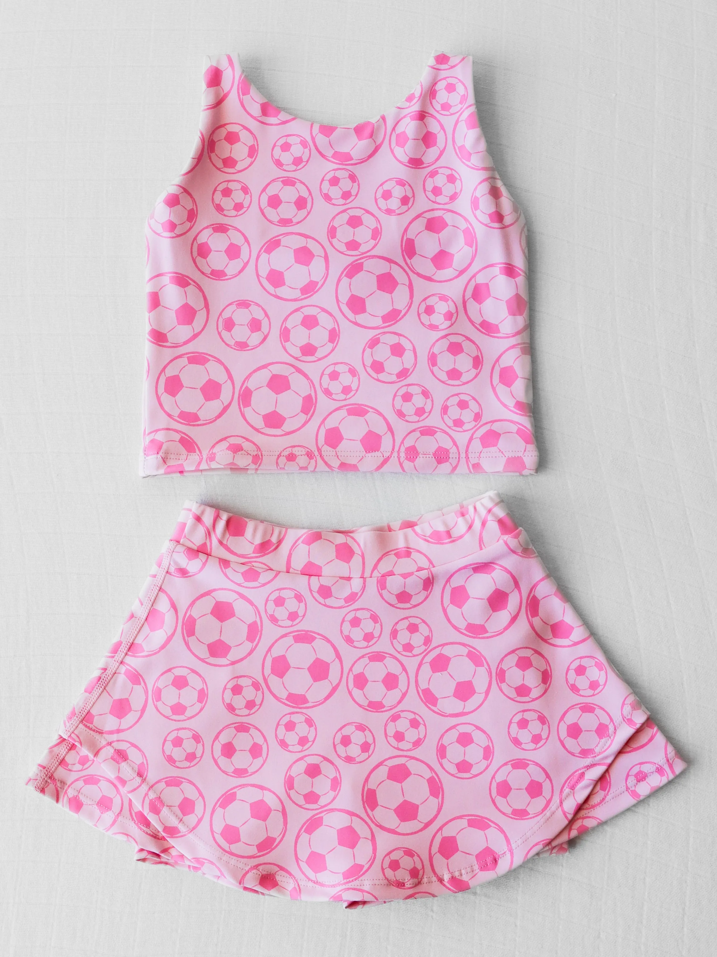 Active Skort Set - Soccer in Pink