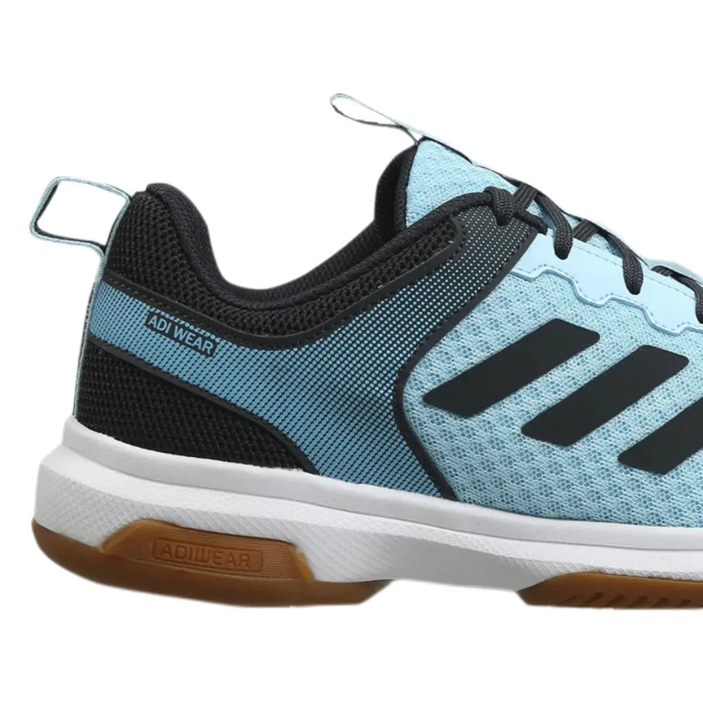 Adidas Men's Milyenl Indoor Badminton Shoe (Bliss Blue/Grey/Core Black/Gum)