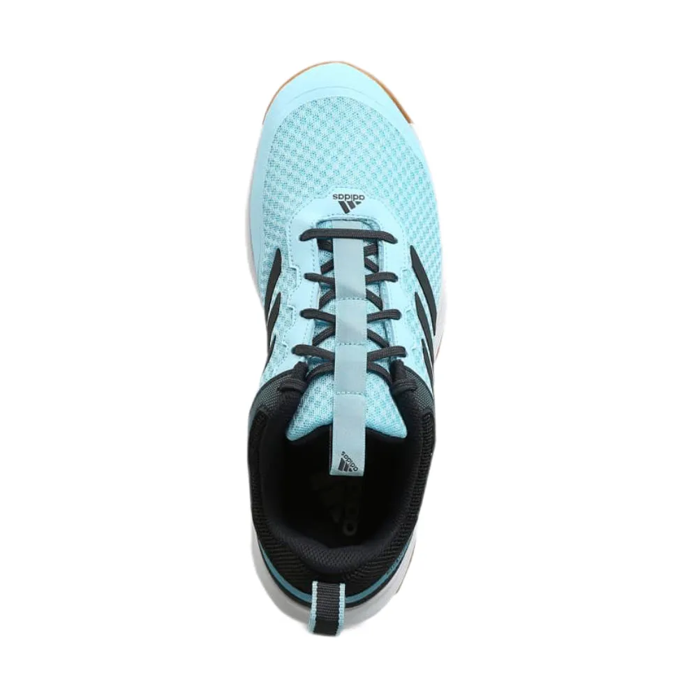 Adidas Men's Milyenl Indoor Badminton Shoe (Bliss Blue/Grey/Core Black/Gum)