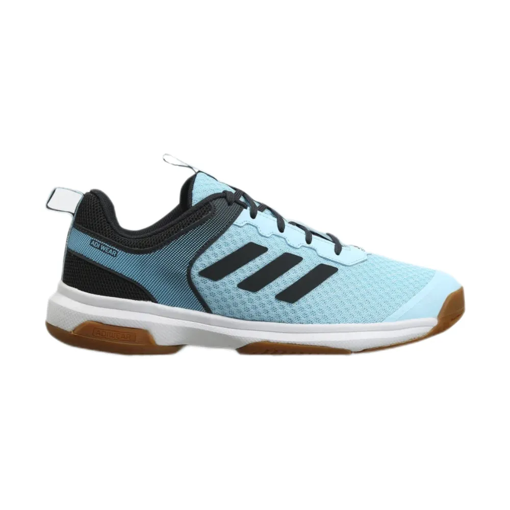 Adidas Men's Milyenl Indoor Badminton Shoe (Bliss Blue/Grey/Core Black/Gum)