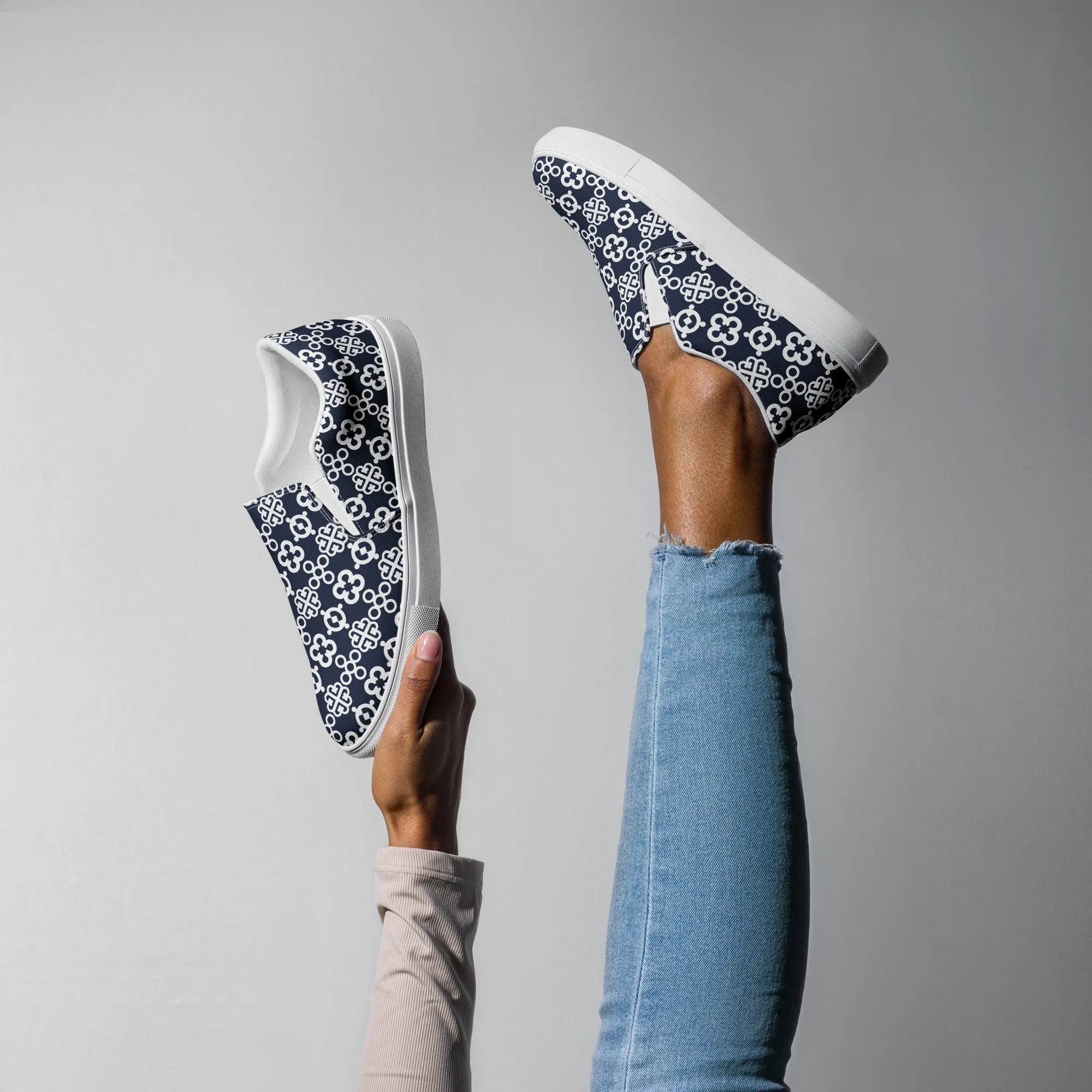 Adinkra Vibes Women’s slip-on canvas shoes