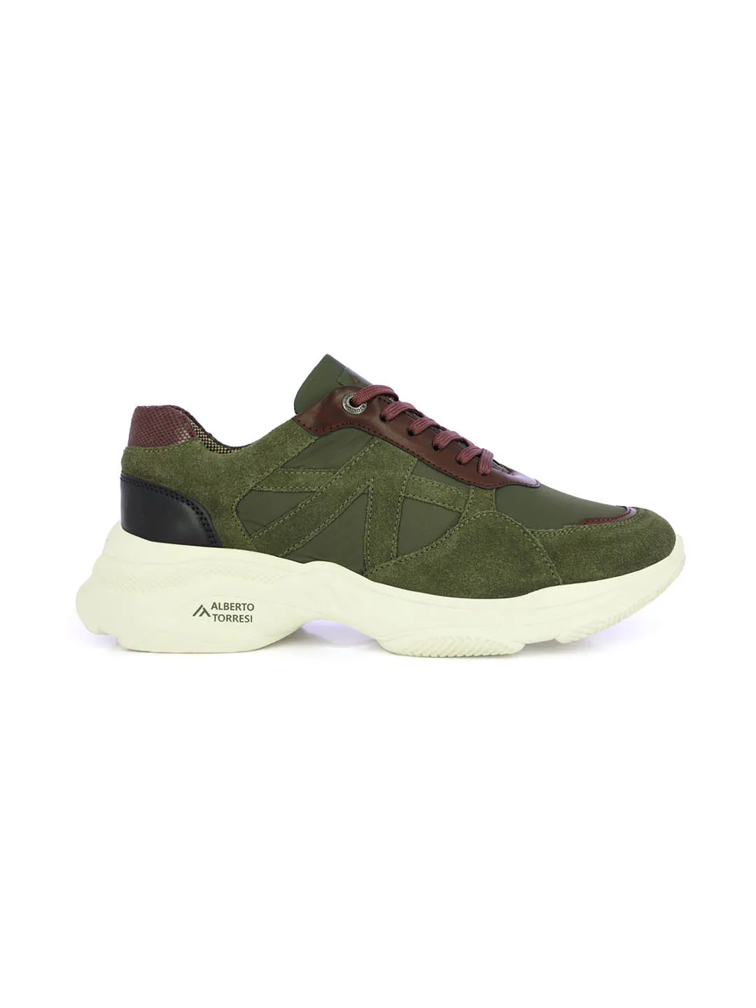 Alberto Torresi Olive Laceup Sports Shoes