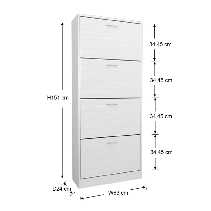 Alice 4 Door Shoe Cabinet