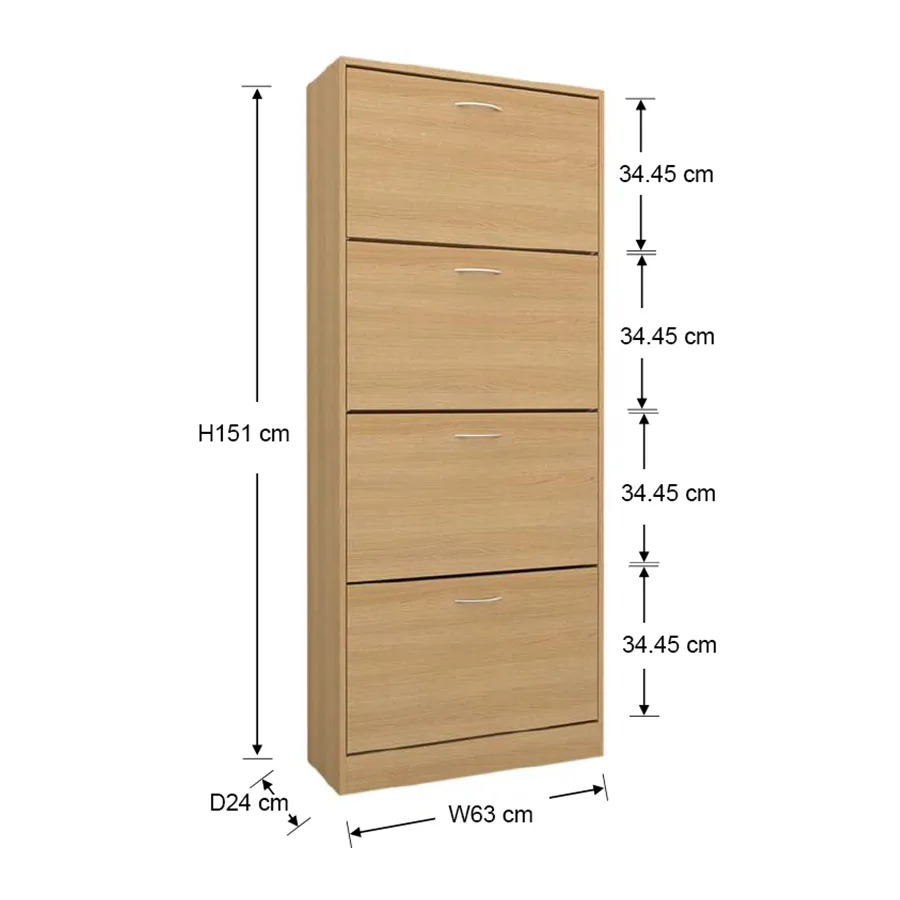 Alice 4 Door Shoe Cabinet