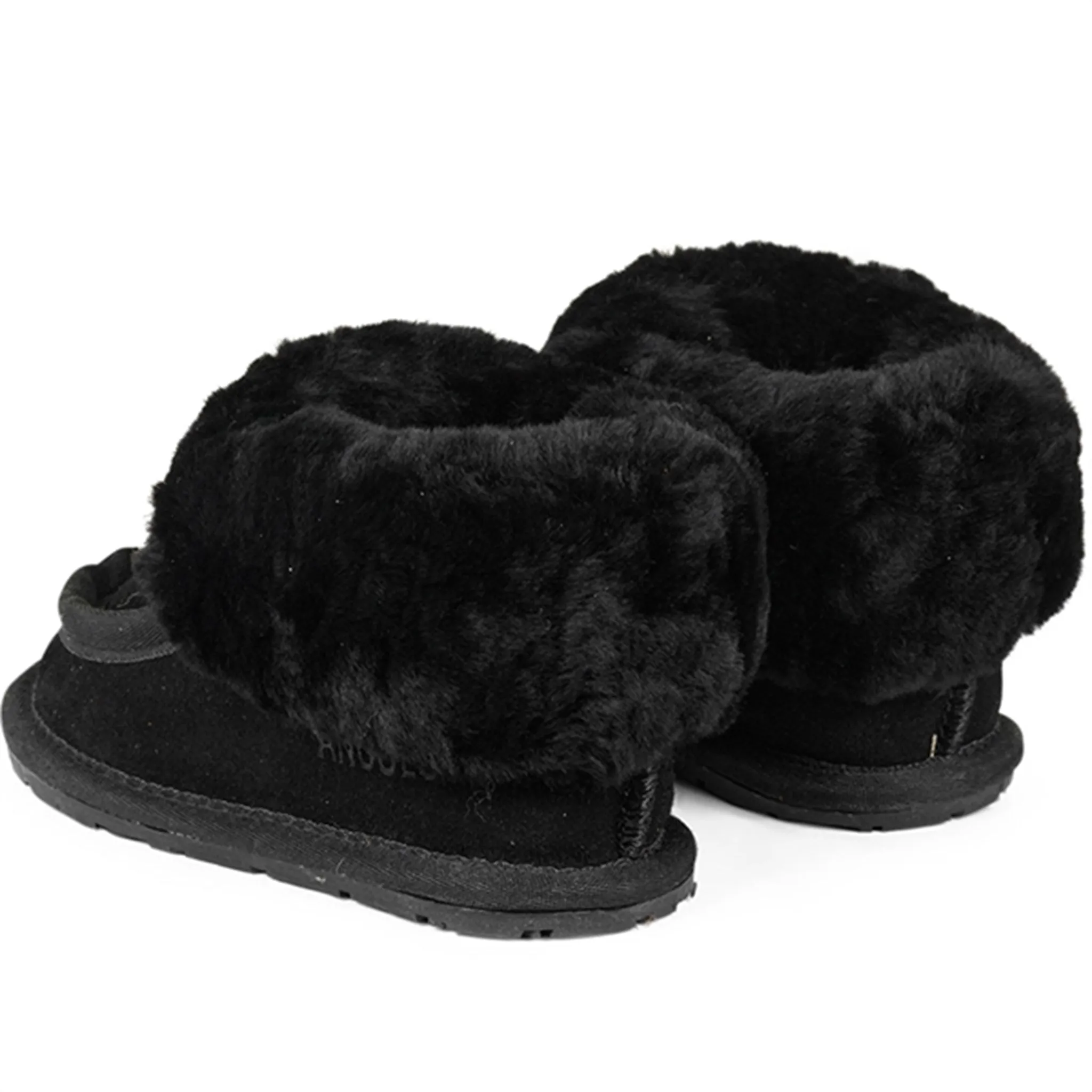 Angulus Lamb Wool Indoor Shoes Black