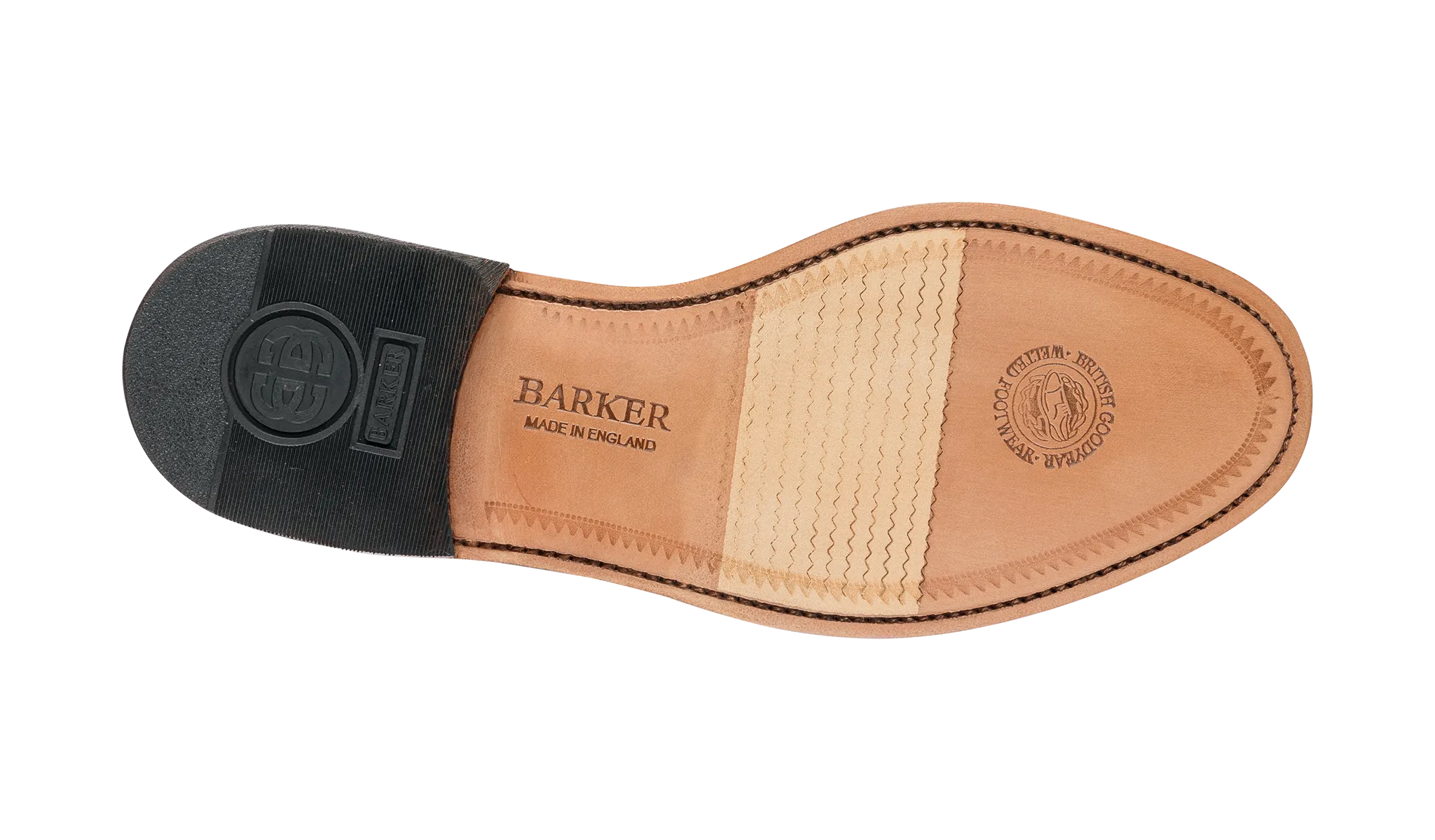 Barker Staines Toe-Cap Shoe -  Black Softie