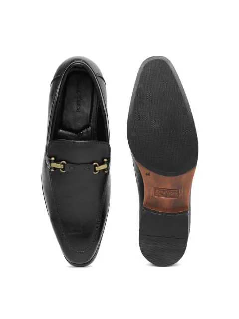 Black Two-Tone Tassel Loafers