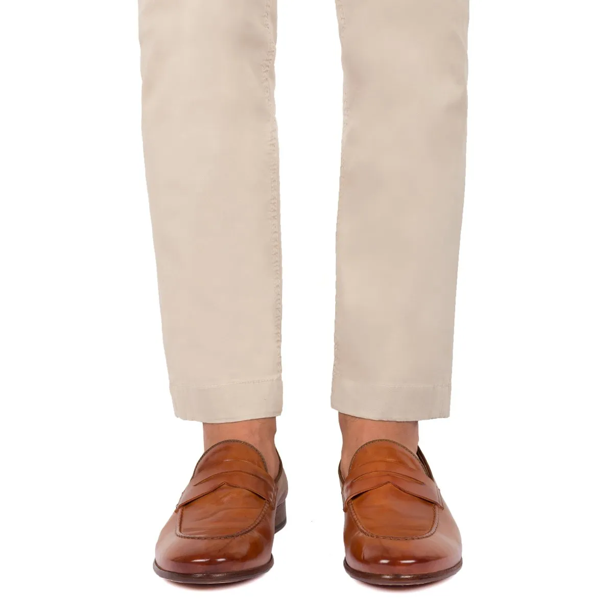 BRIAN 61011<br>Tan horse loafers