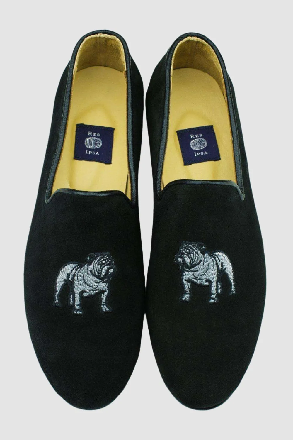 Bulldog Embroidered Loafers