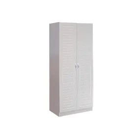 Cade Tall 2 Door Shoe Cabinet in White