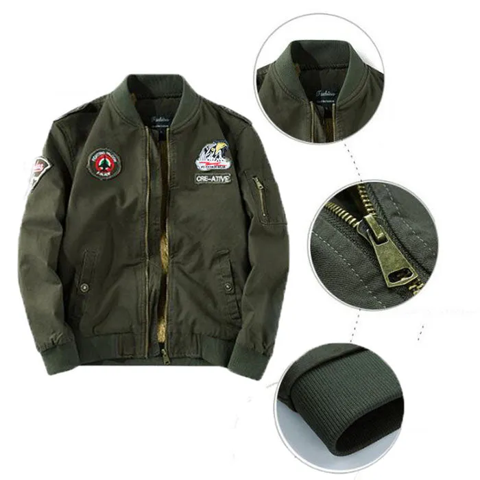 Casual Cotton Thick Flight Men's Jacket