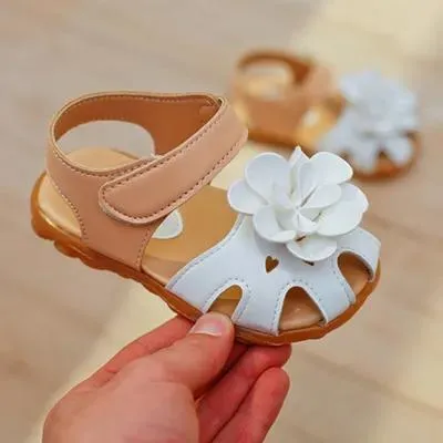 Children Sweet Flower Solid Color Toddler Shoe S4613601