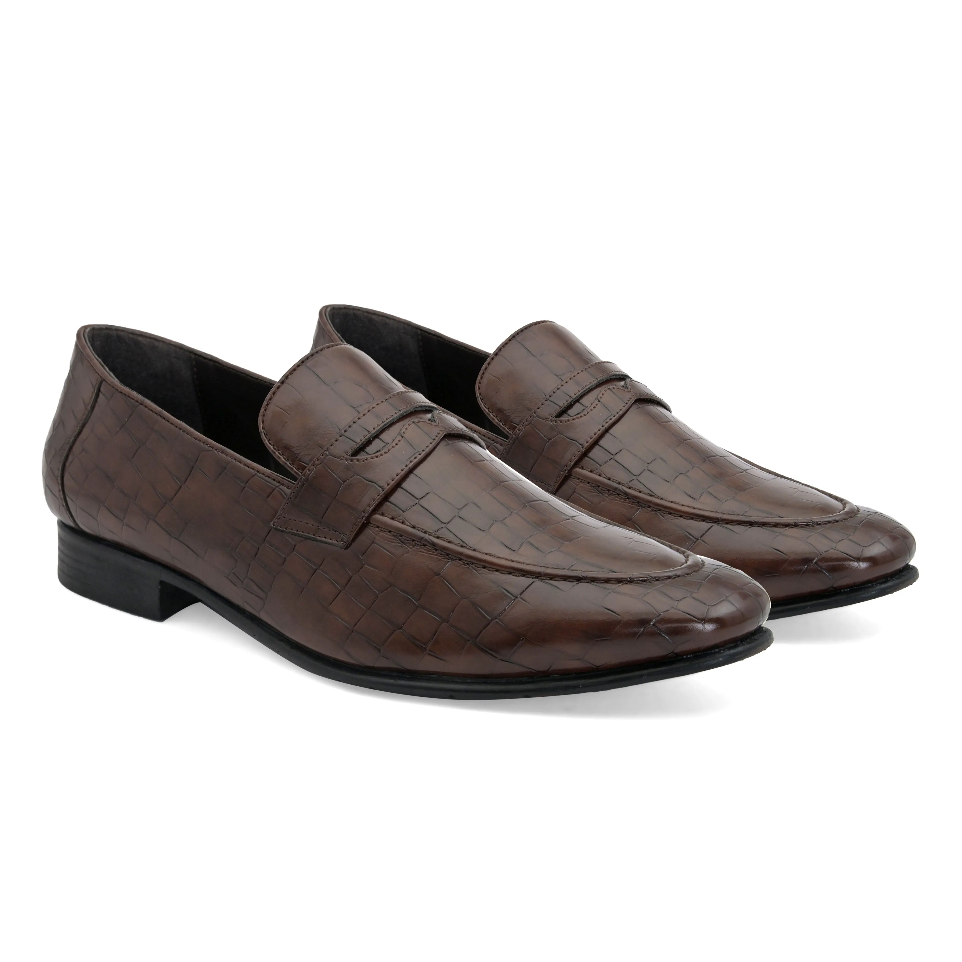 Clover Brown Penny Loafers