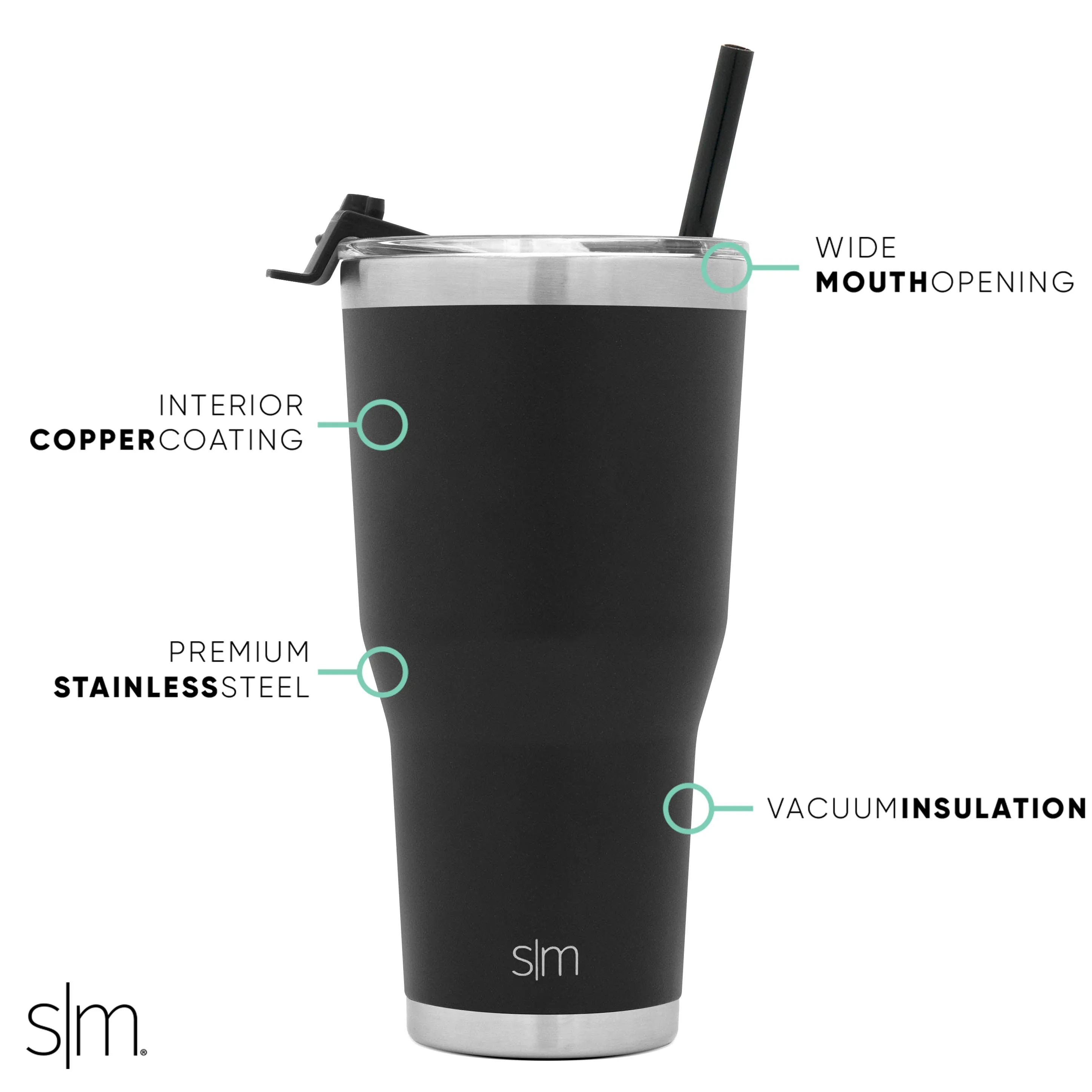 Collegiate Cruiser Tumbler with Flip Lid and Straw