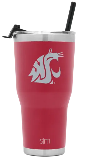 Collegiate Cruiser Tumbler with Flip Lid and Straw