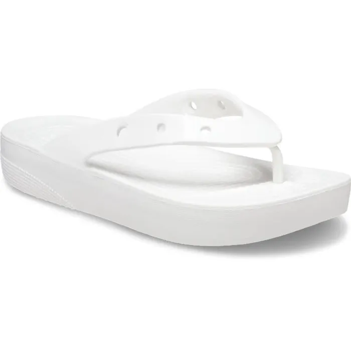 Crocs Classic PLATFORM Flip White Womens Jandal