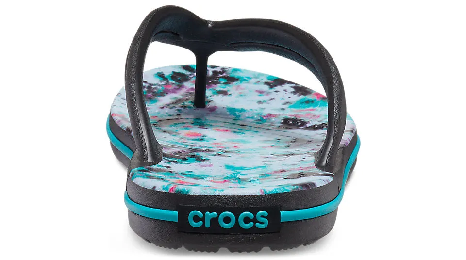 Crocs Crocband Tie Dye Flip Black Turq Tonic