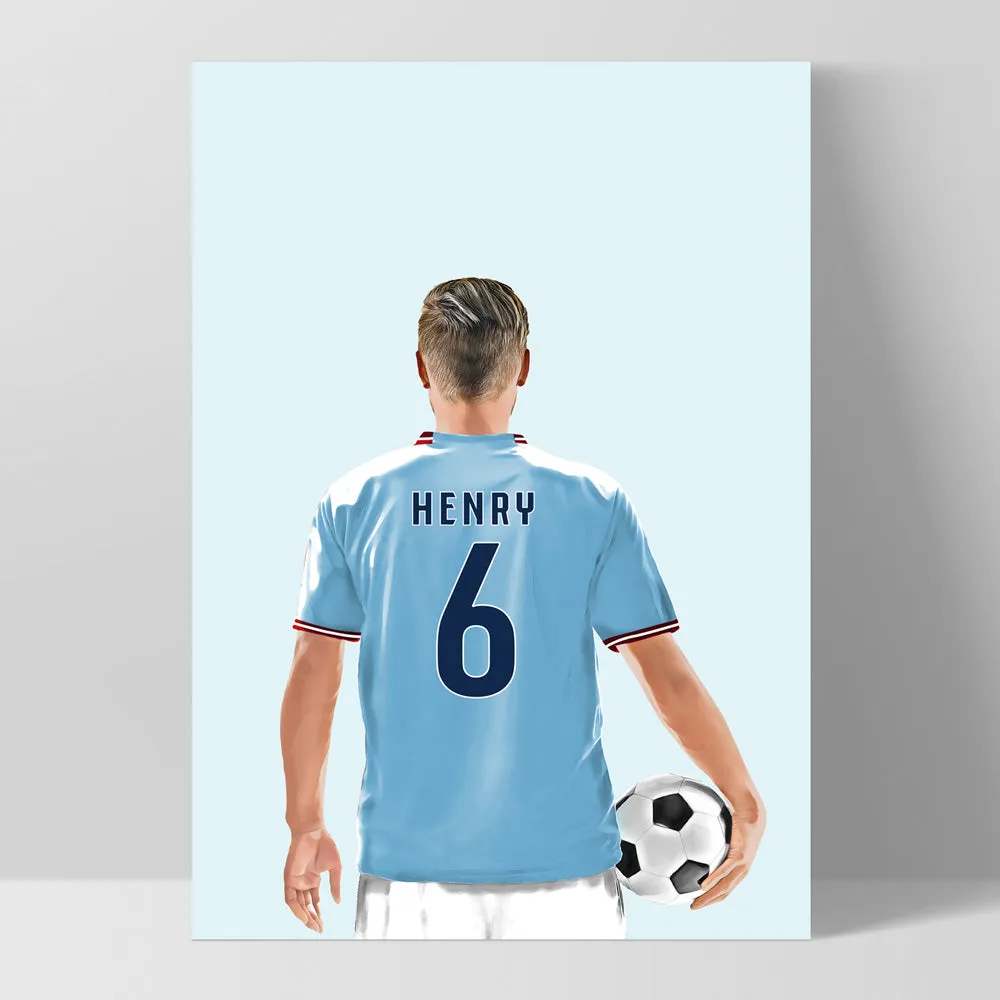 Custom Soccer Player -  Art Print