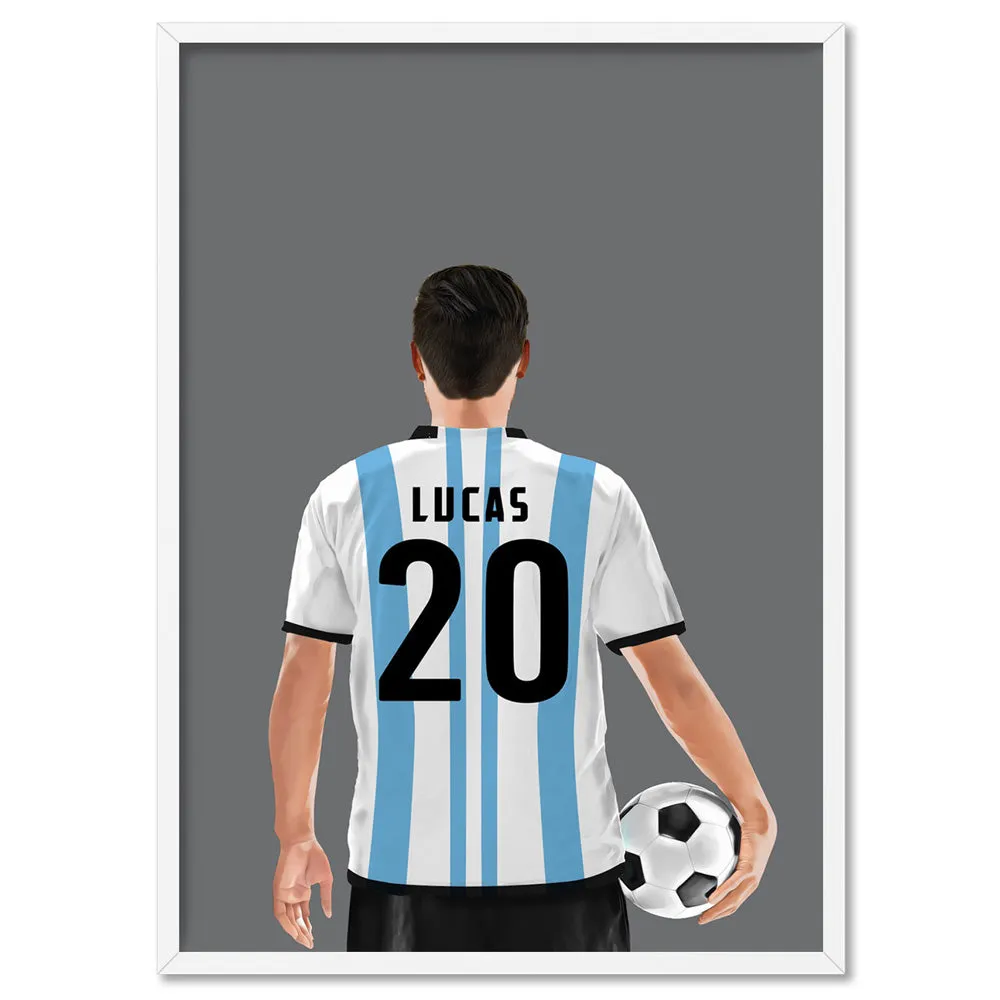 Custom Soccer Player -  Art Print