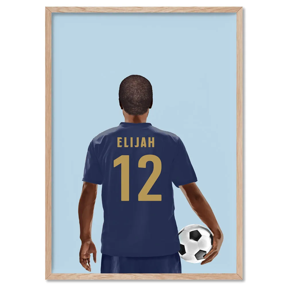 Custom Soccer Player -  Art Print