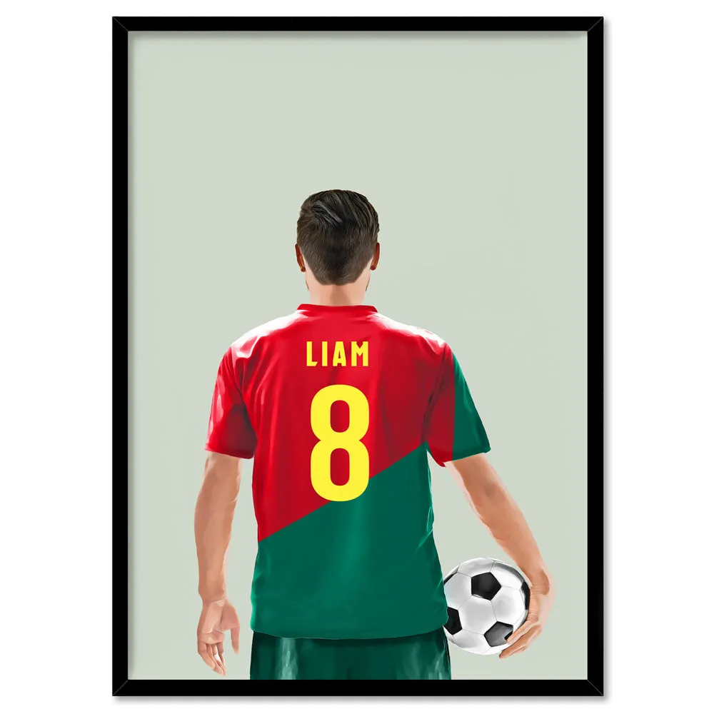 Custom Soccer Player -  Art Print