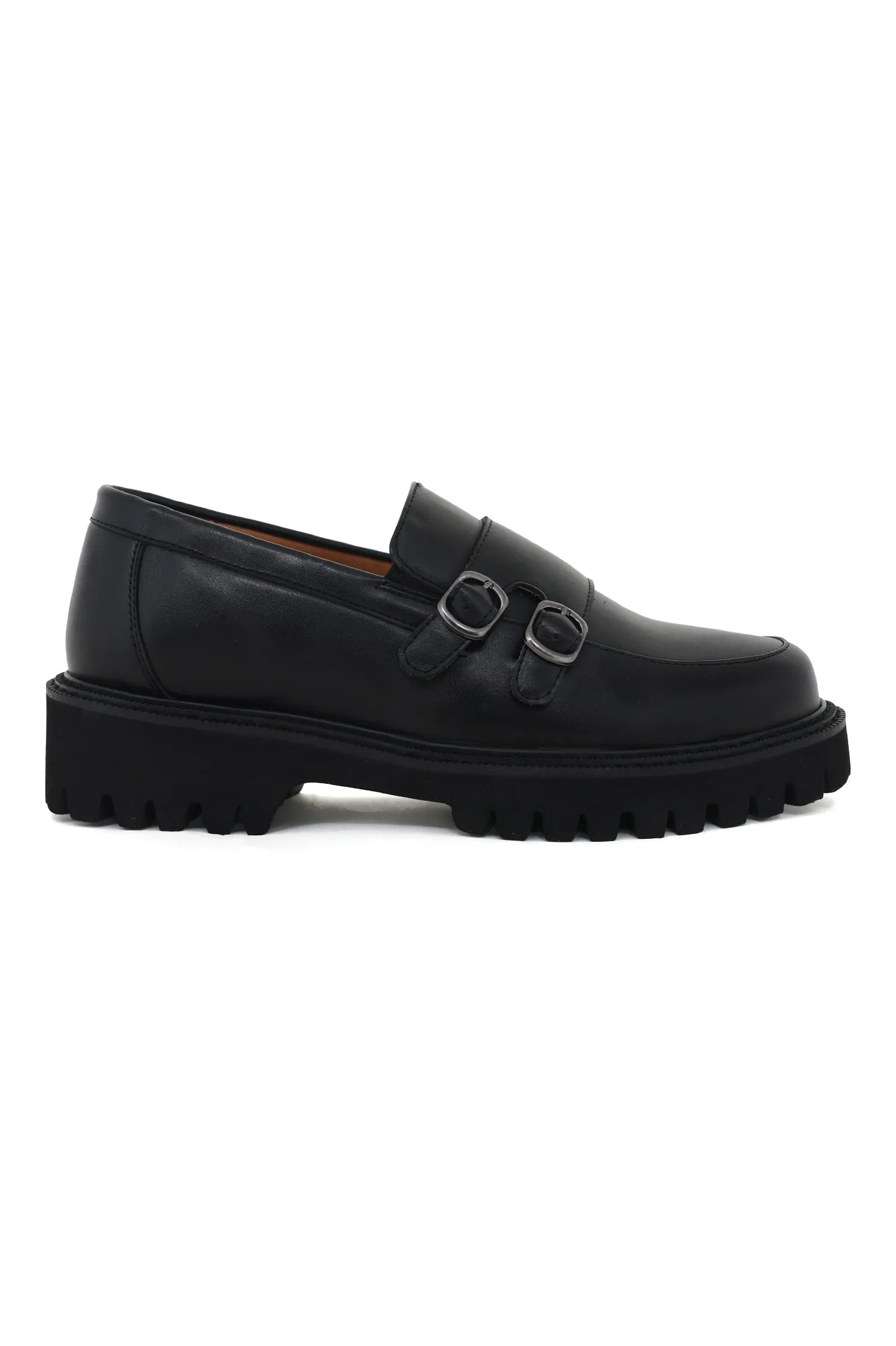 DOUBLE MONK LUXE LOAFERS-BLACK