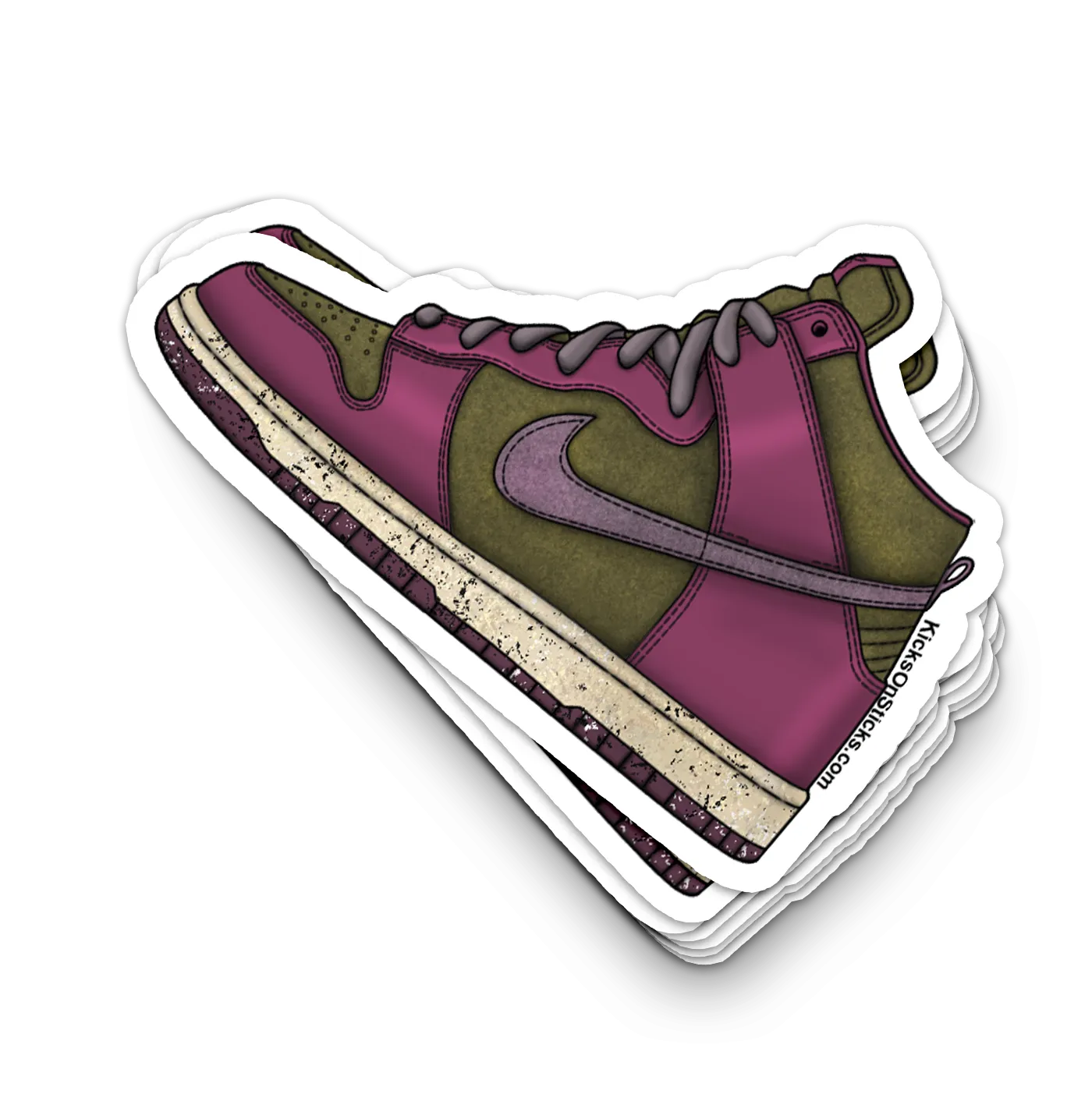 Dunk High "Dynamic Berry" Sneaker Sticker