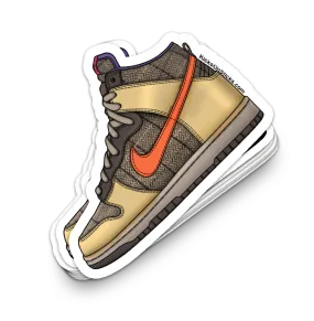 Dunk High "Tweed Orange Blaze" Sneaker Sticker