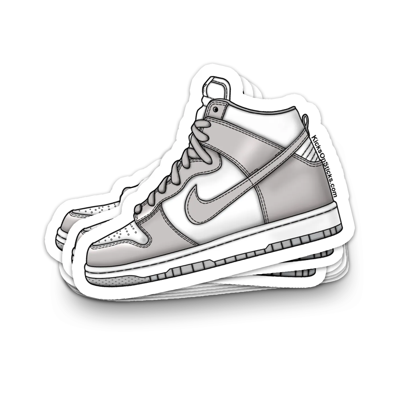 Dunk High "White Vast Grey" Sneaker Sticker