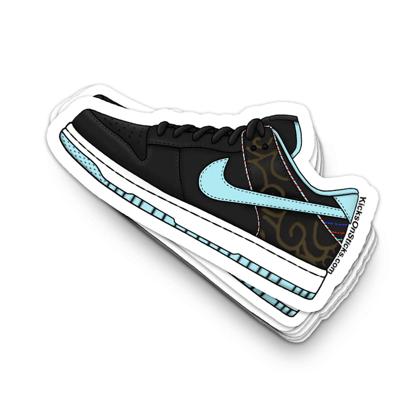 Dunk Low "Barbershop Black" Sneaker Sticker