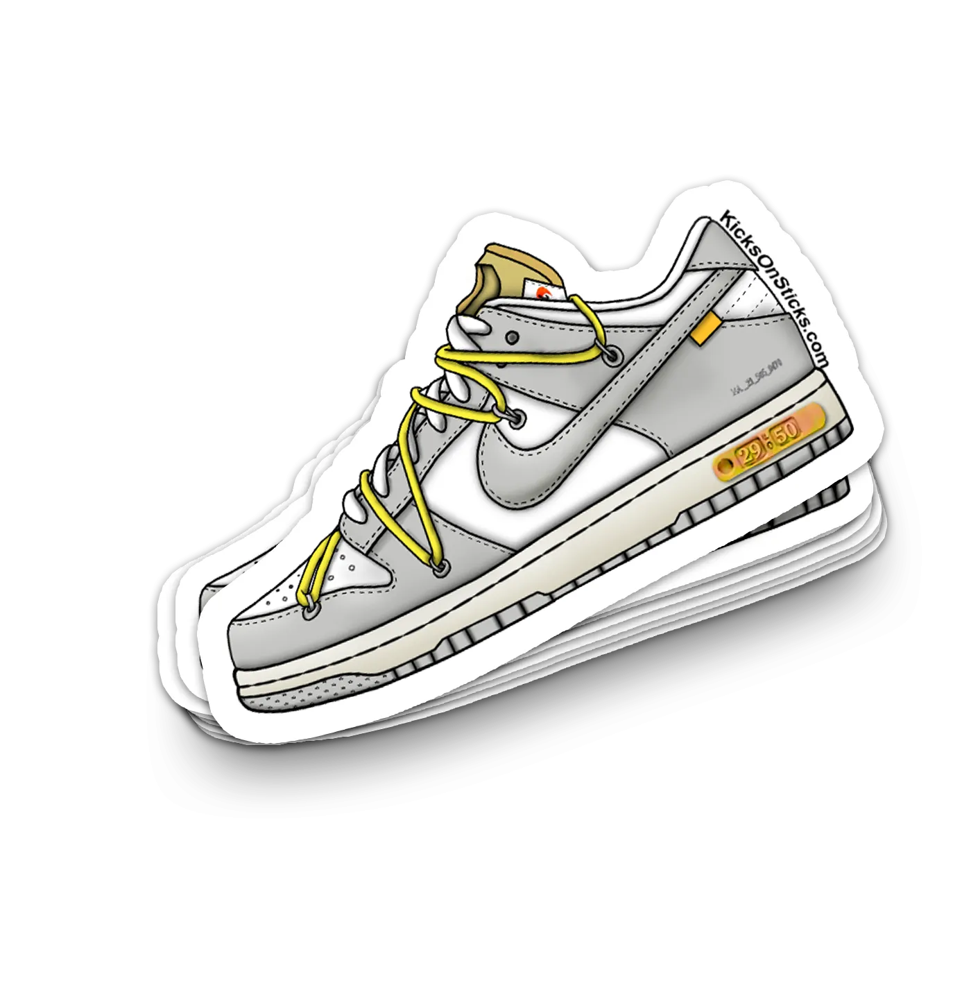 Dunk Low "Off-White Lot 29" Sneaker Sticker