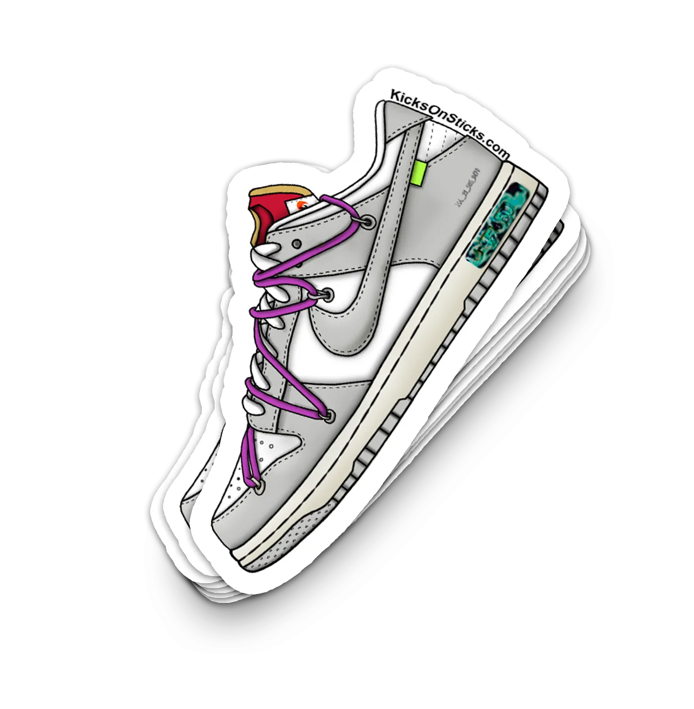 Dunk Low "Off-White Lot 45" Sneaker Sticker