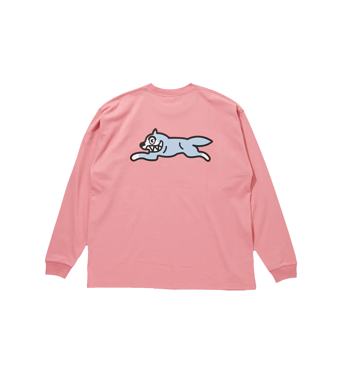 EMBROIDERED RUNNING DOG L/S T-SHIRT - DEEP PINK