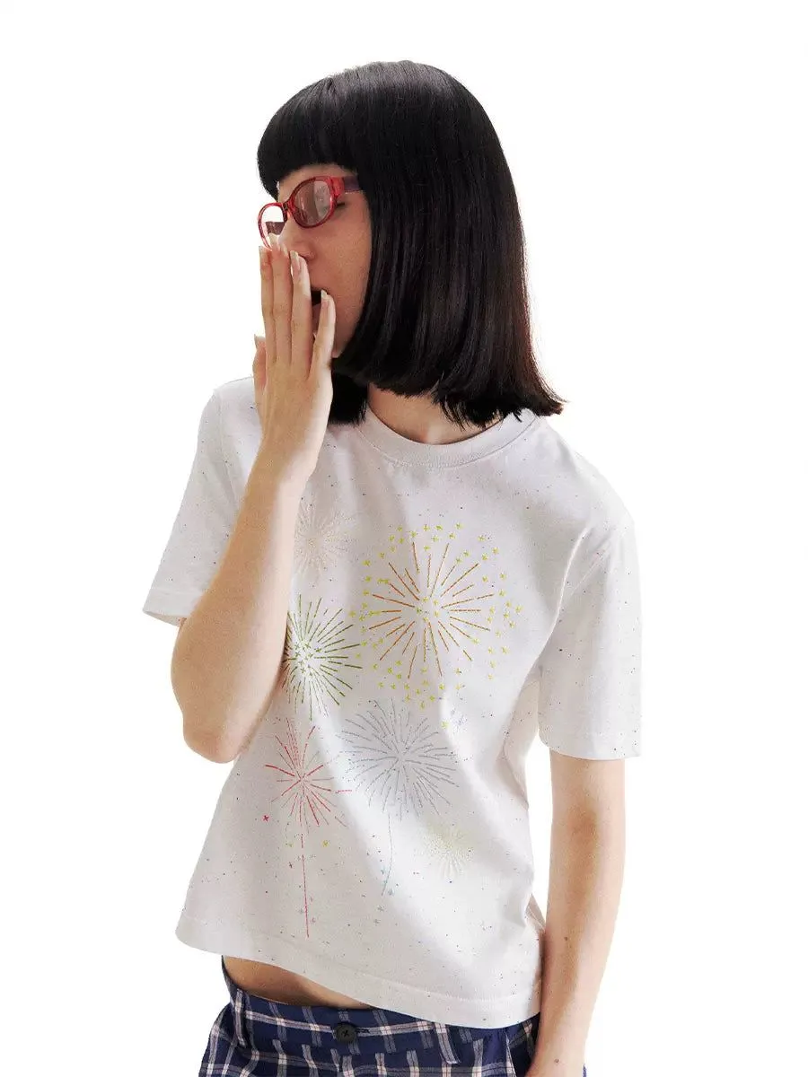 Fireworks Stitch Casual T-Shirt