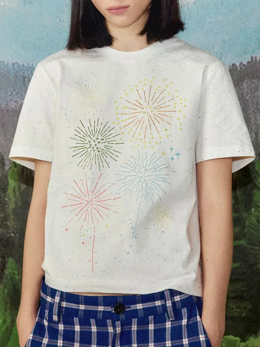 Fireworks Stitch Casual T-Shirt