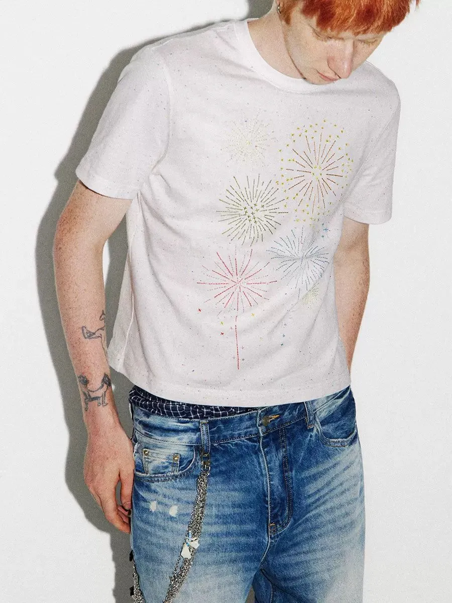 Fireworks Stitch Casual T-Shirt