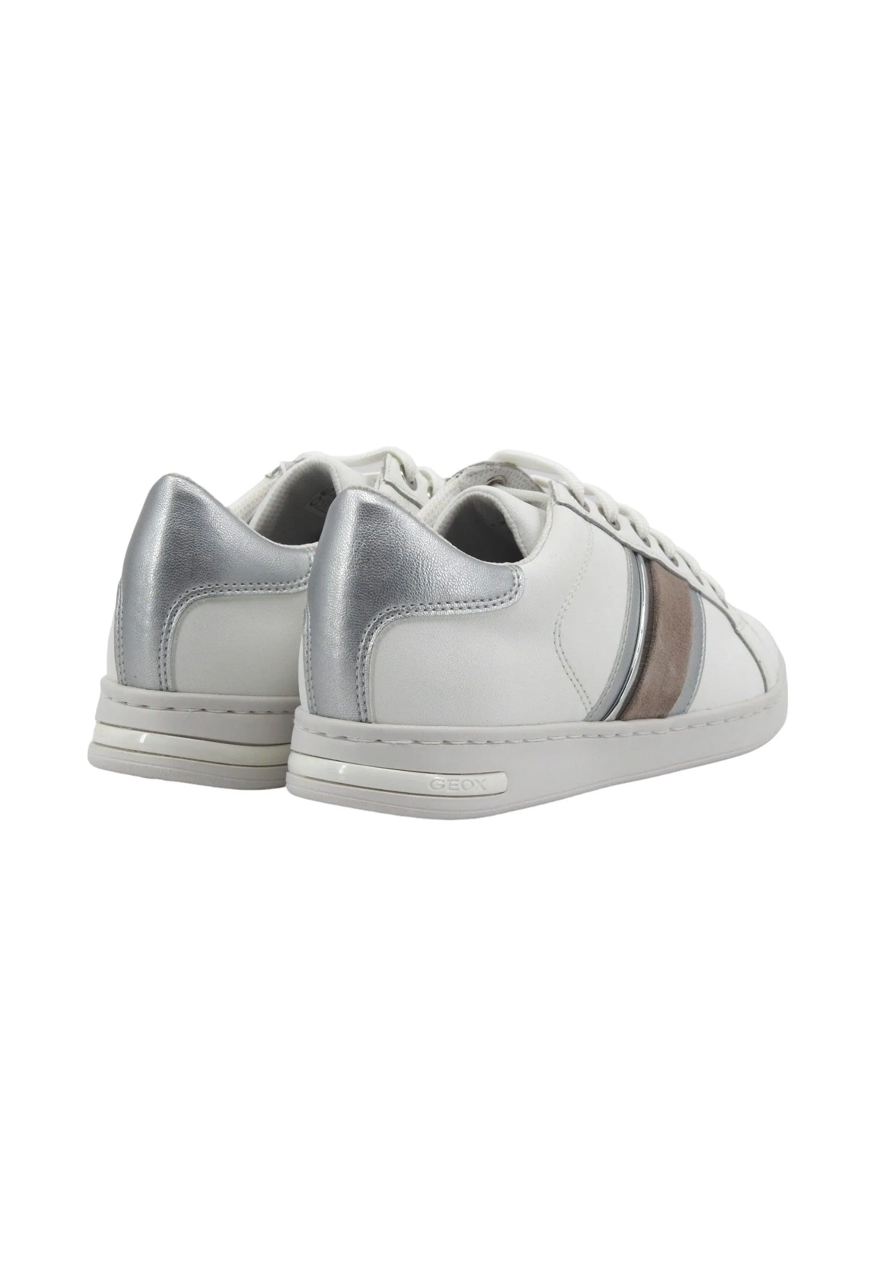 GEOX Jaysen Sneaker Donna White Silver D361BE085NFC0007