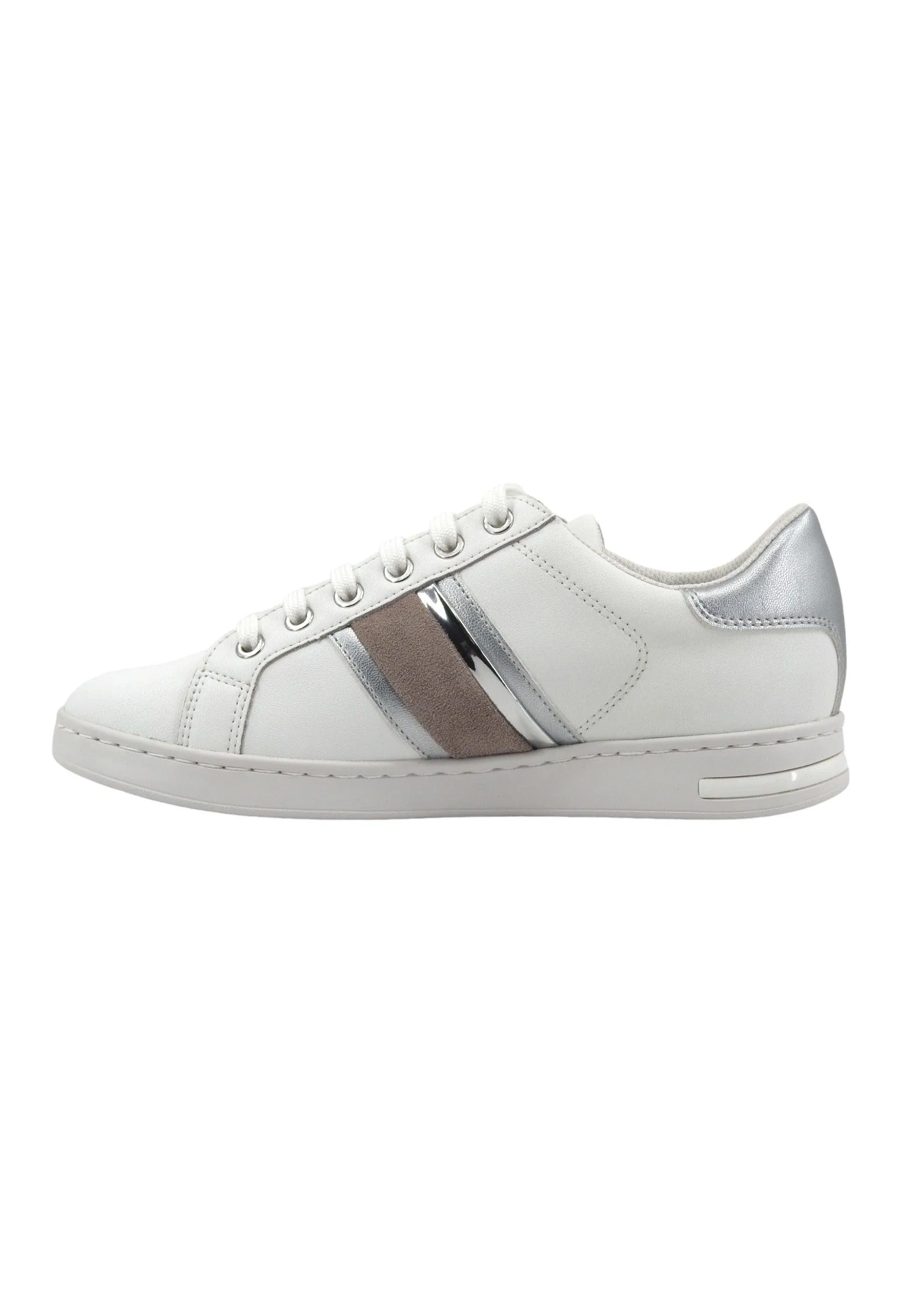 GEOX Jaysen Sneaker Donna White Silver D361BE085NFC0007