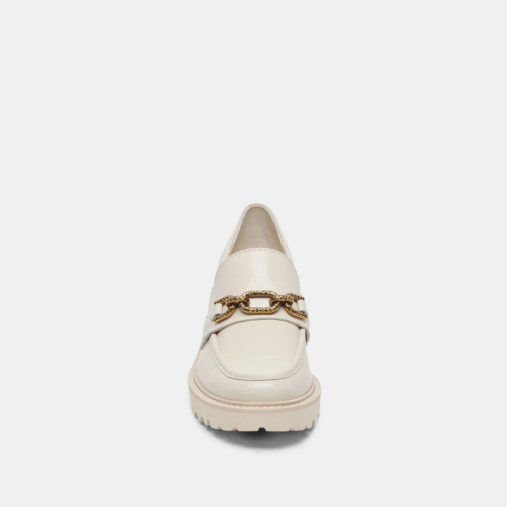 HARLEN LOAFERS IVORY CRINKLE PATENT