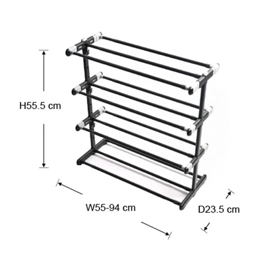 Hilda Extendable 4 Tier Shoe Rack