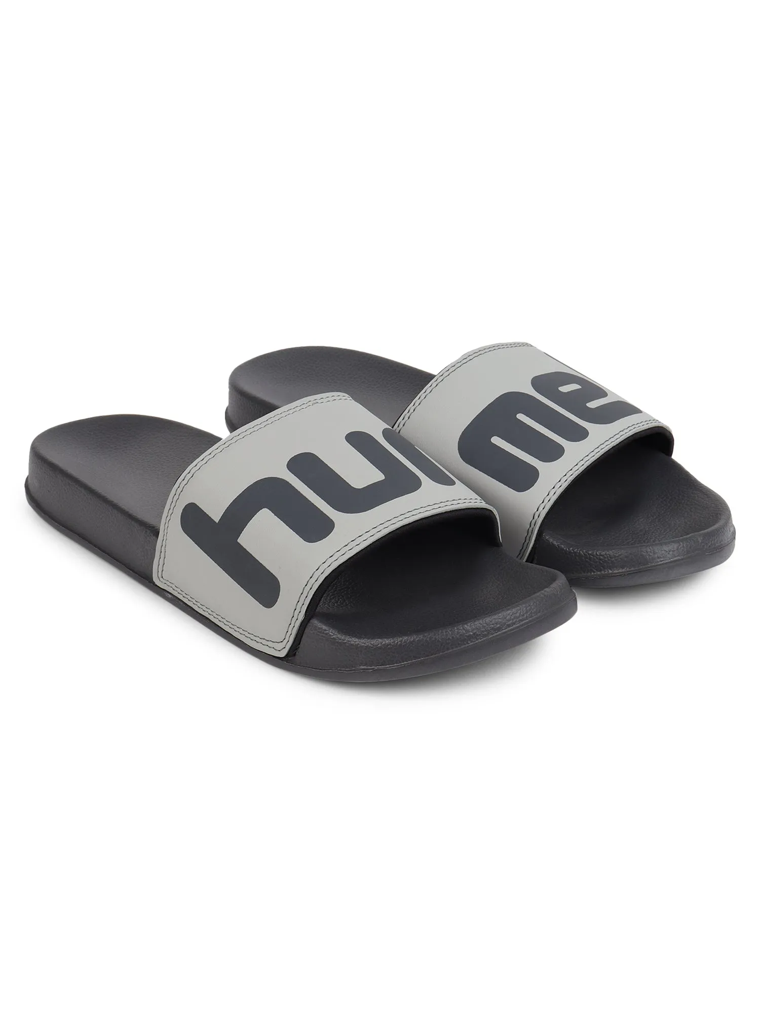 hummel CHUNK MEN SLIDERS Comfortable Cushioned Sole Arch Support Durable Lightweight Flexible Trendy Style Flip flops and Slippers Slides for Men Daily use Chappal