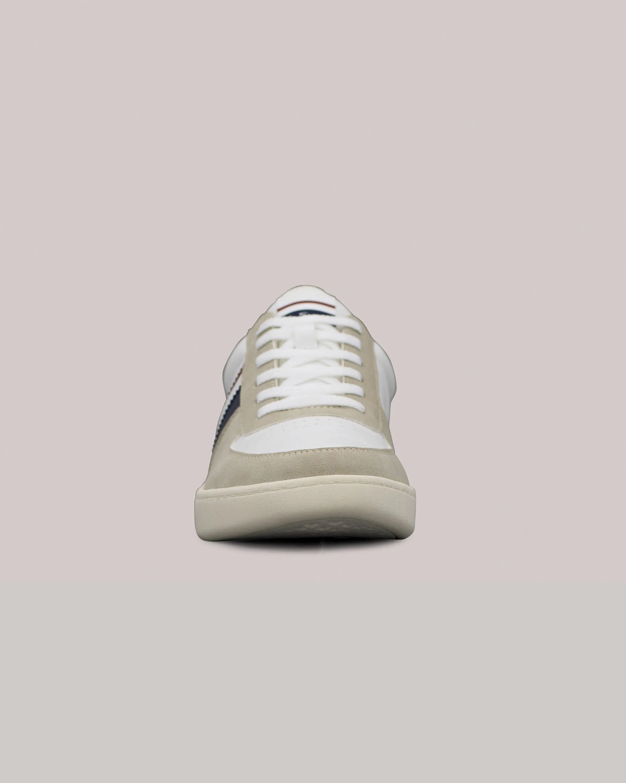 Hyde Navy Stripe Sneaker - White