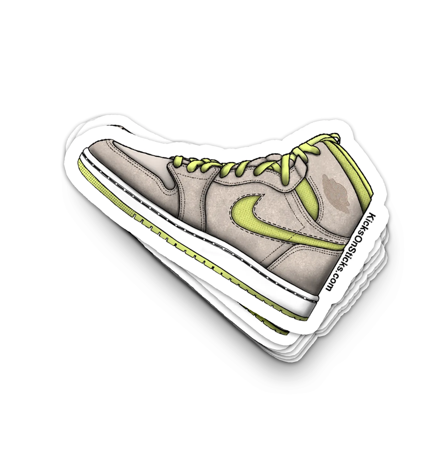 Jordan 1 CMFT "Lemon Twist" Sneaker Sticker