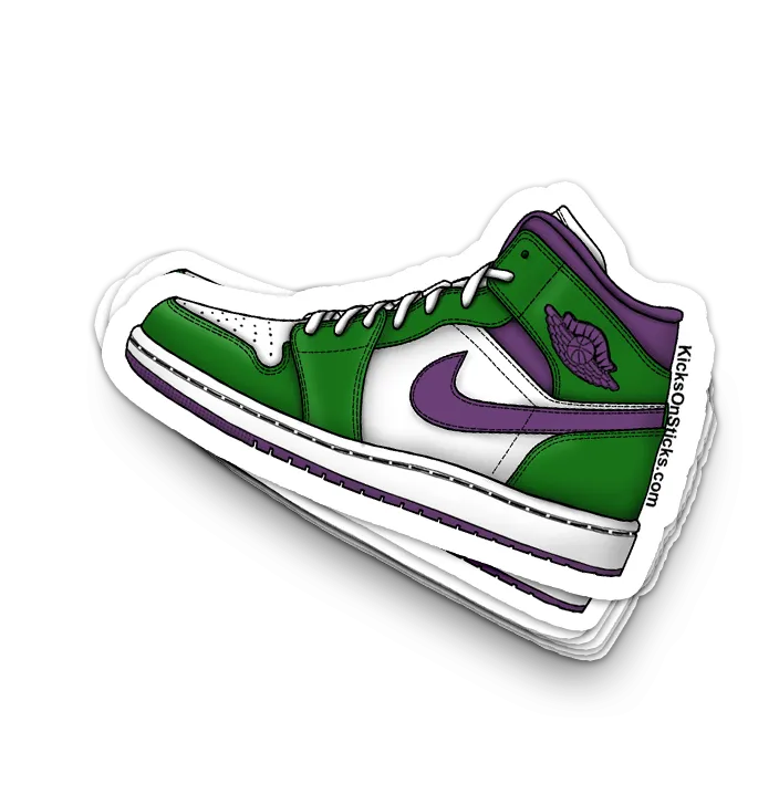 Jordan 1 Mid "Incredible Hulk" Sneaker Sticker