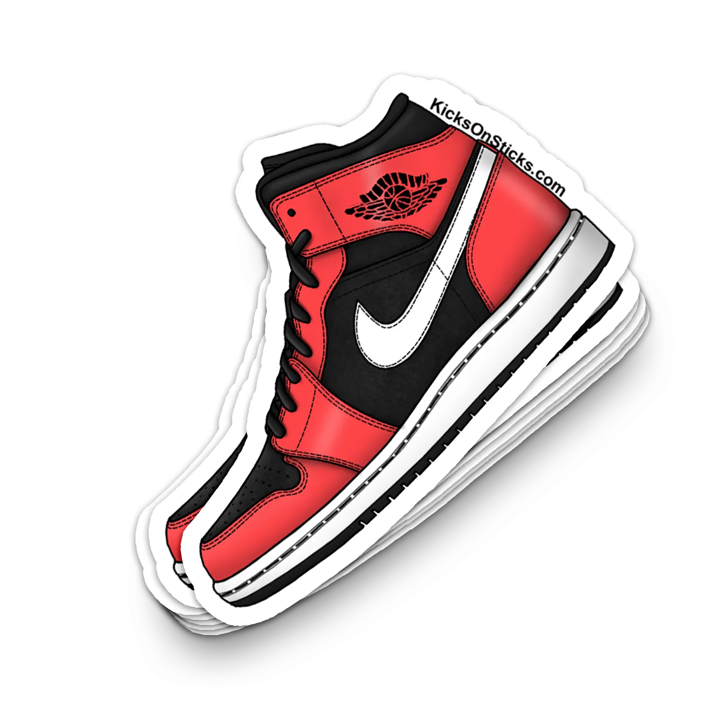 Jordan 1 Mid "Infrared 23" Sneaker Sticker