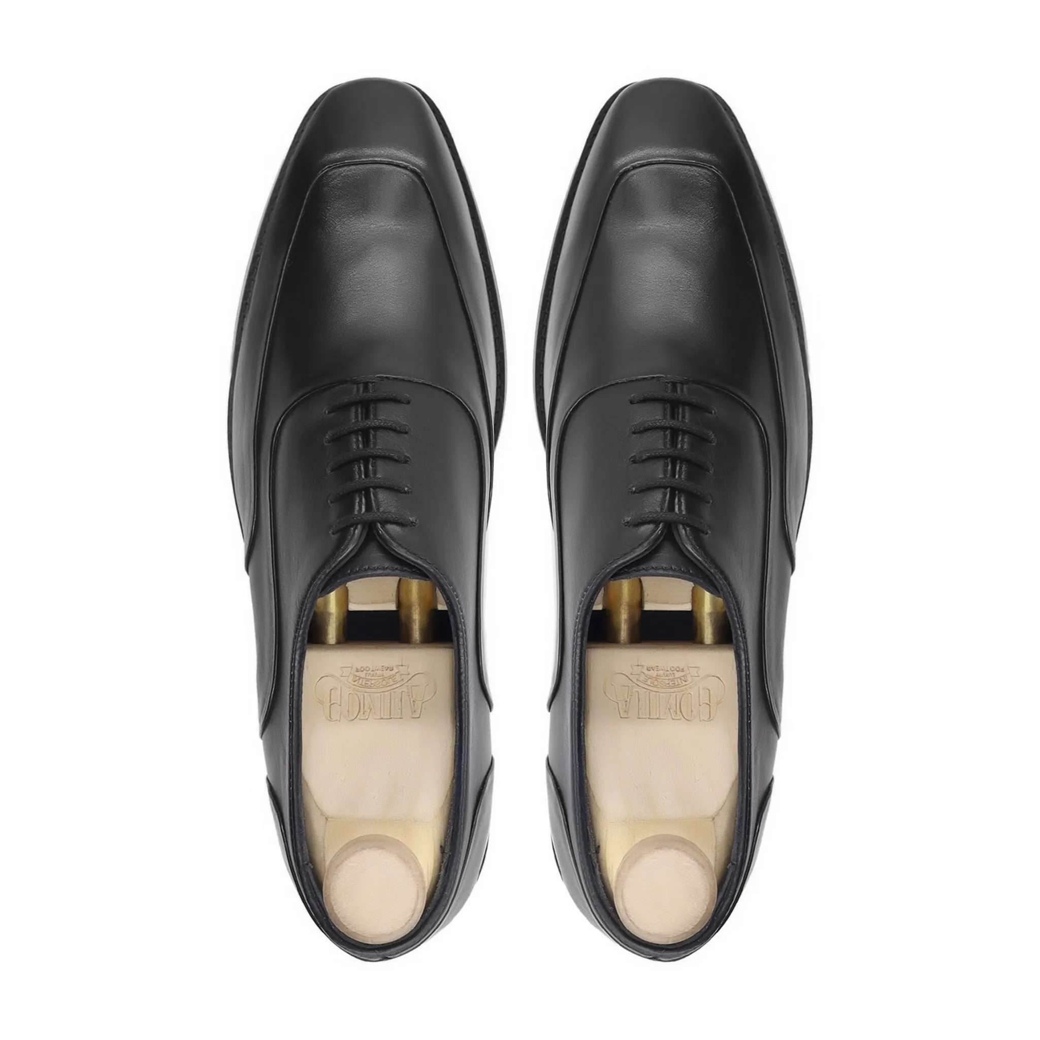 Kabe - Men's Black Calf Leather Oxford Shoe