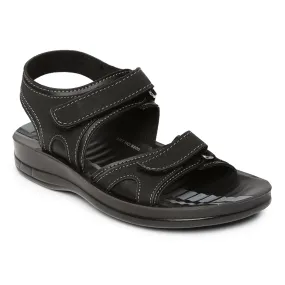 Kids Black P-Toes Sandals